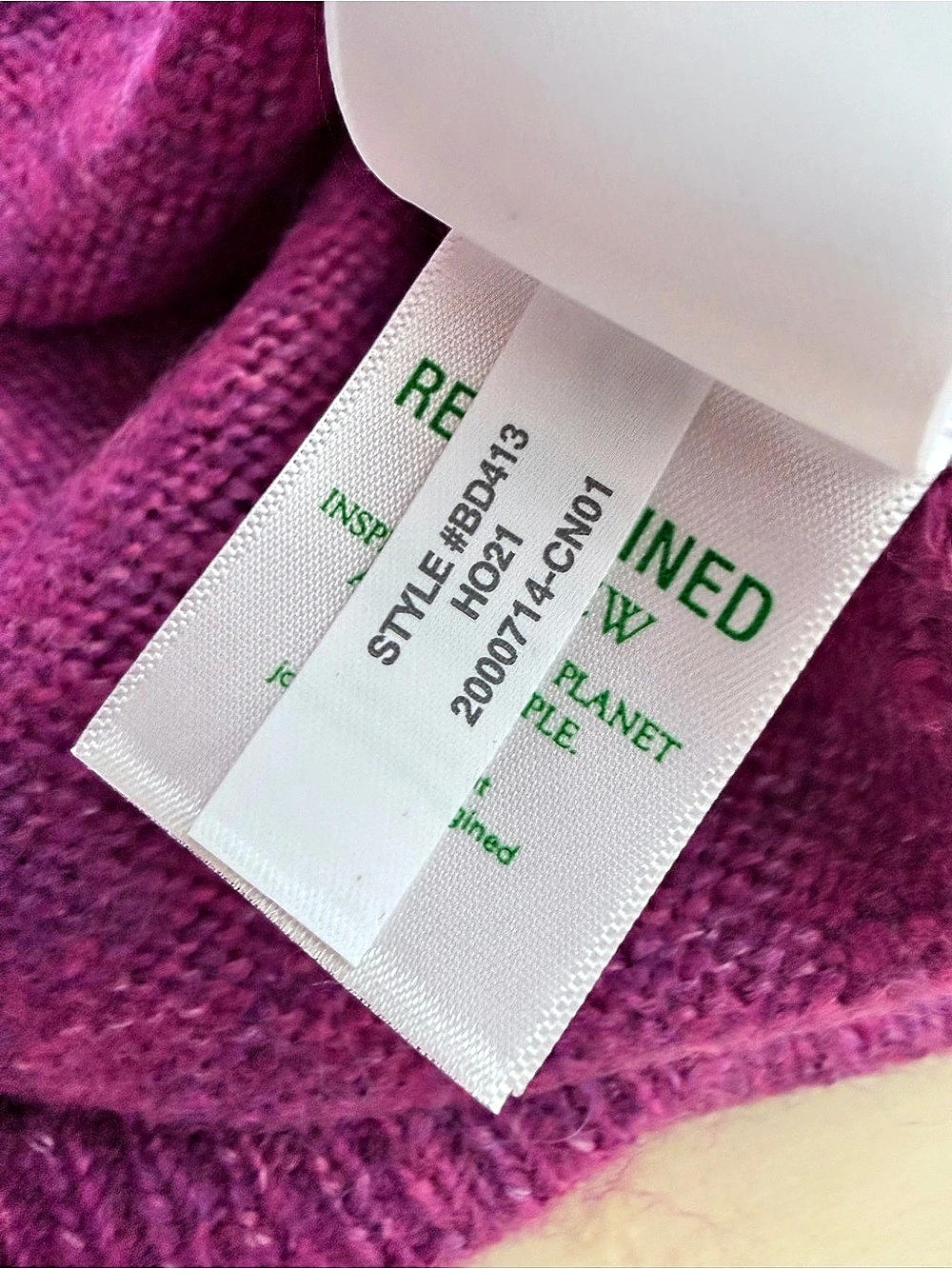 J. Crew Merino wool Alpaca-blend crewneck sweater Heather royal fuchsia L NWT - Picture 5 of 7